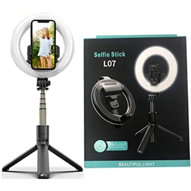 GENERICO - Aro De Luz LED Con Trípode Y Soporte Para Celular
