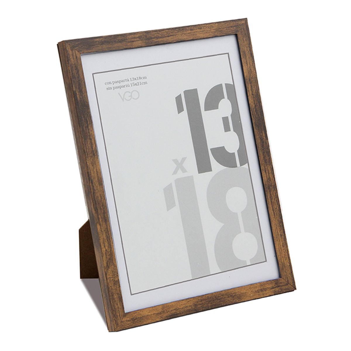 VGO - MARCO PLASTICO BEIGE CON PASPARTU 15x20  SIN PASPARTU 20x25