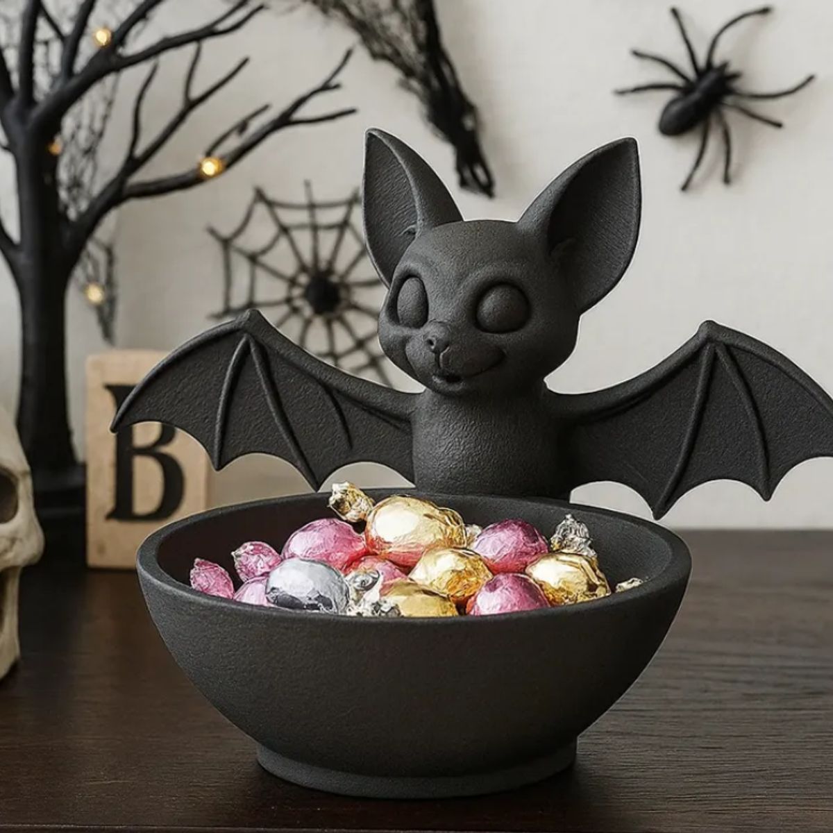 GENERICO - Decoración Halloween - Tazón Murciélago