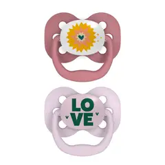 DR BROWN'S - Chupete Dr Brown´s Advantage 0-6m 2un Con Tapa Amor Lavanda