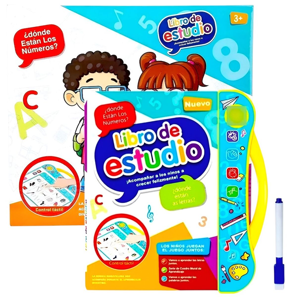 GENERICO - Libro Didáctico Interactivo Aprendizaje Bilingüe Para Niños