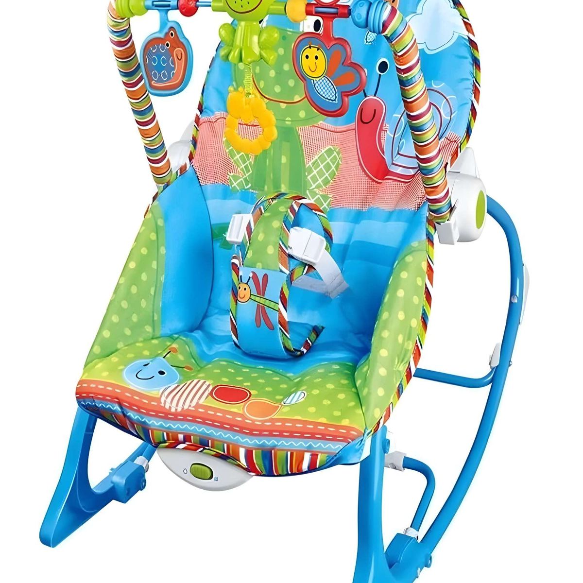 GENERICO - Silla Mecedora Para Bebé con vibracion  Azul