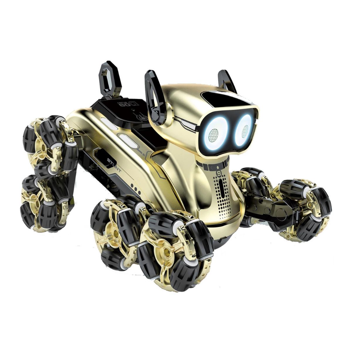 GENERICO - Perro Robot a Control Remoto RC Juguete Con Luces Y Sonido - Dorado