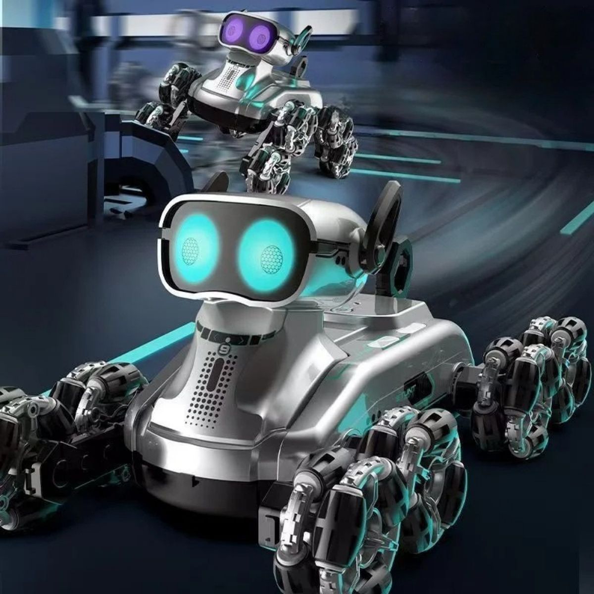 GENERICO - Perro Robot a Control Remoto RC Juguete Con Luces Y Sonido - Plateado