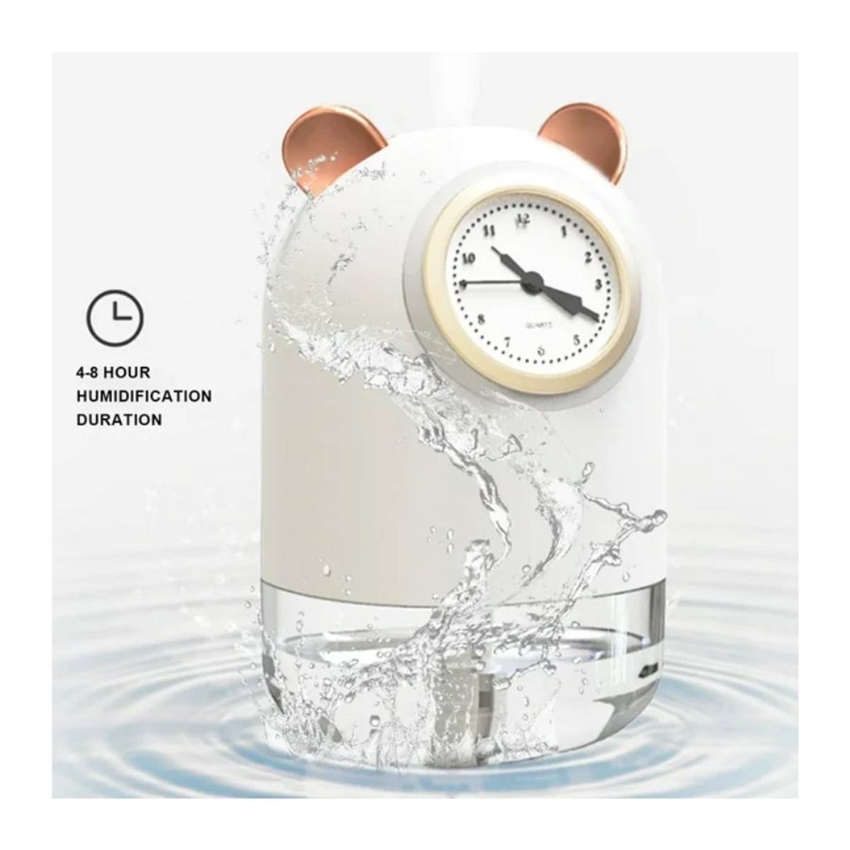 GENERICO - Mini Humificador Con Luz LED 300 Ml Blanco