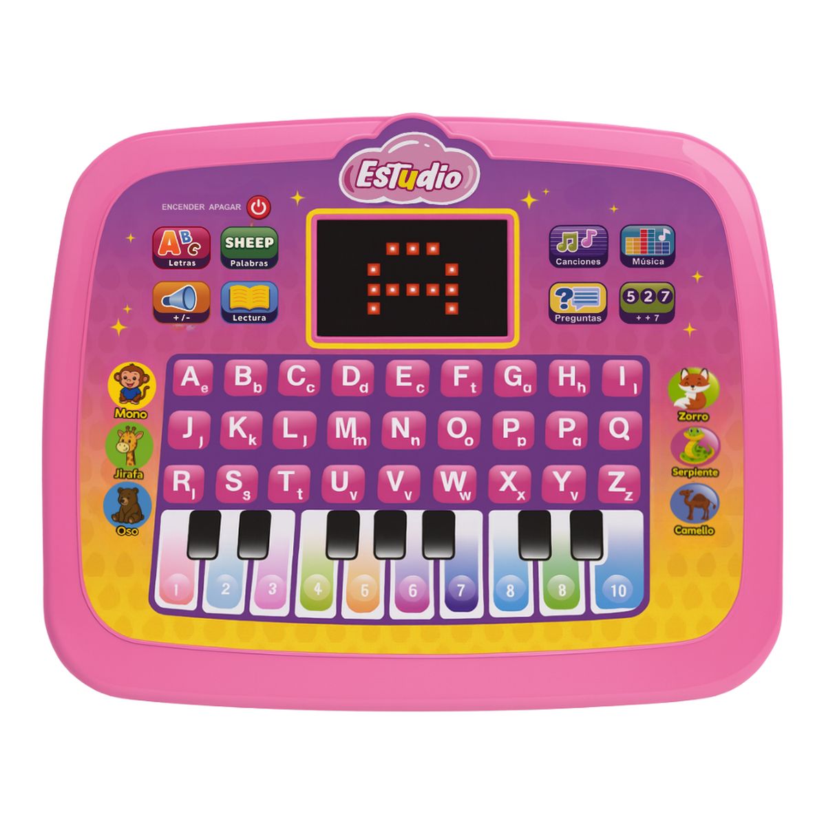 GENERICO - Computadora Educativa Infantil Juguete Piano Letras y Numero - Rosa