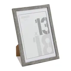 VGO - MARCO PLASTICO GRIS CLARO CON PASPARTU 13x18 SIN PASPARTU 15x21
