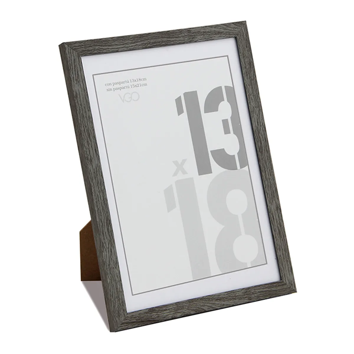 VGO - MARCO PLASTICO GRIS OSCURO CON PASPARTU 30x40  SIN PASPARTU 40x50