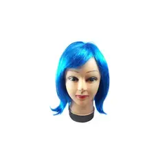 GENERICO - Peluca Corta Azul Rey 32Cm 100Gr X 1 Unidad