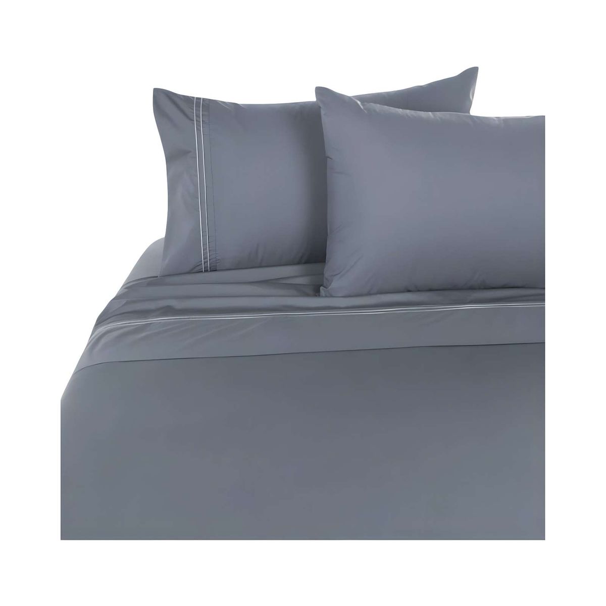 GENERICO - JUEGO DE SABANA 2 PLAZAS  500 HILOS GRIS