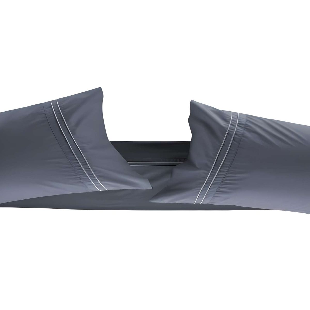 GENERICO - JUEGO DE SABANA 2 PLAZAS  500 HILOS GRIS