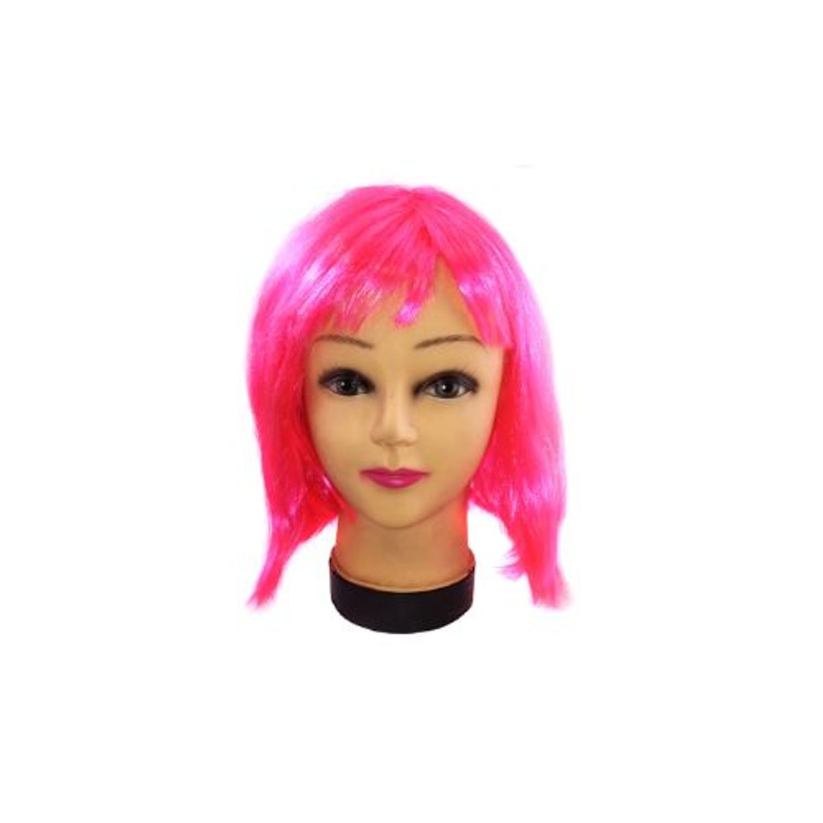 GENERICO - Peluca Corta Fucsia 32Cm 100Gr X 1 Unidad
