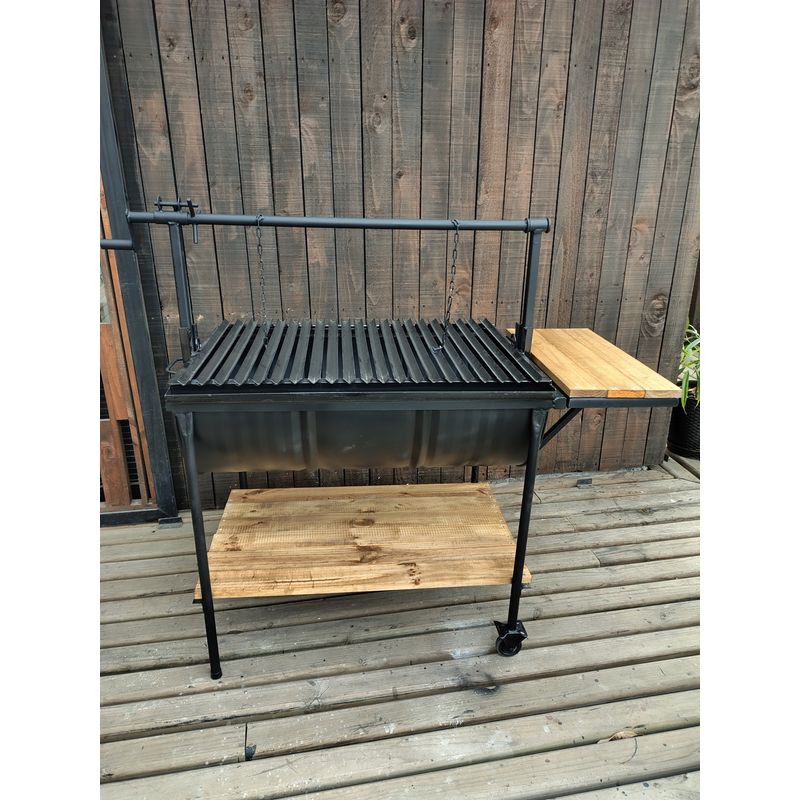 GENERICO - Parrilla Asados A Carbon Enlozada 90x60 hierro en V Santa Parrilla mas fogon de patio
