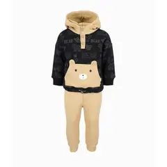 BLACK AND BLUE - Buzo bebés con oso beige