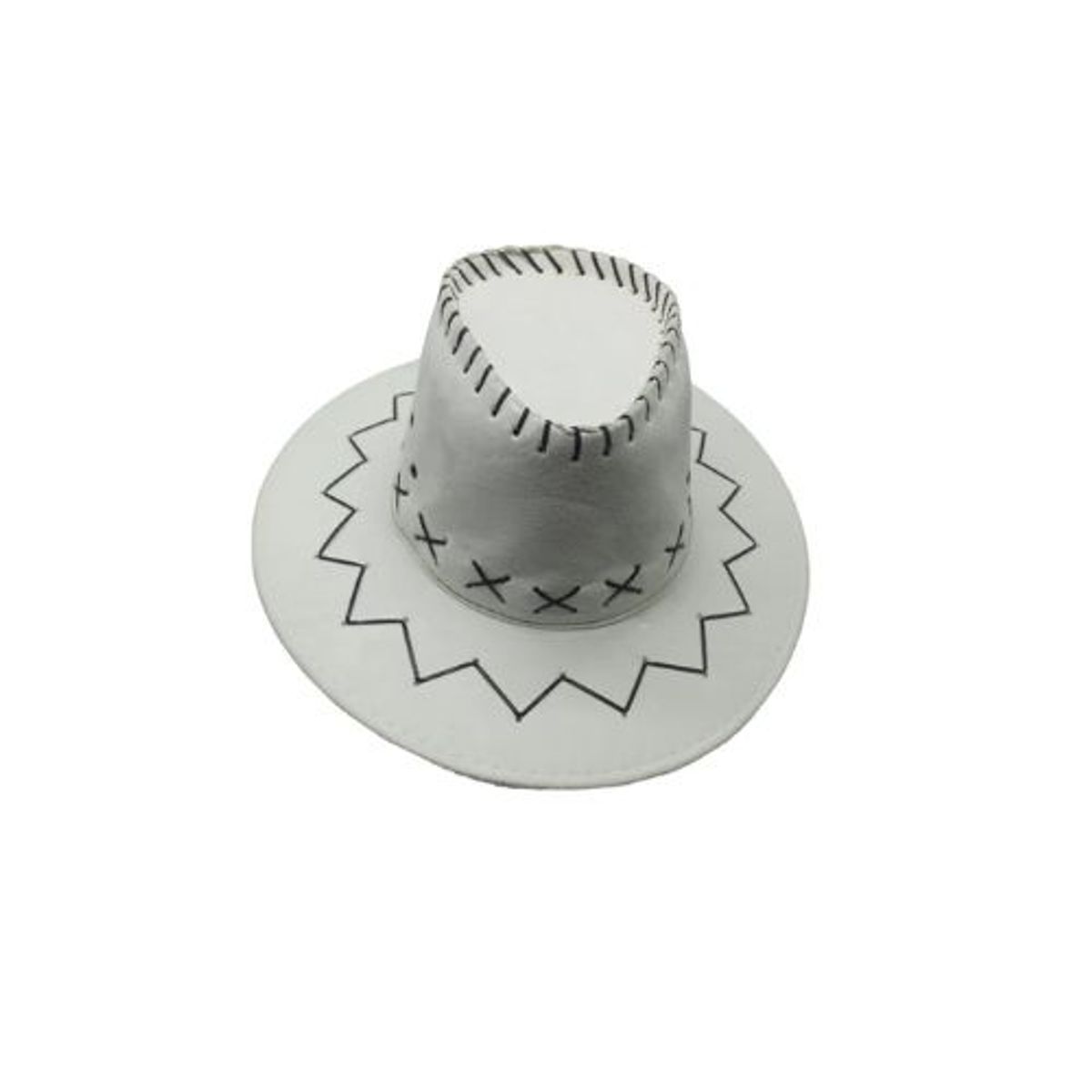 GENERICO - Sombrero Vaquero Niño Blanco 54X10Cm 1 Unidad