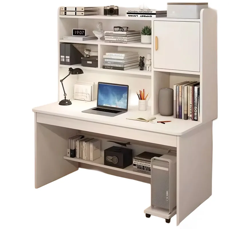 ACTUAL - Escritorio con Estantería Superior y Amplio Almacenamiento  120x45x156