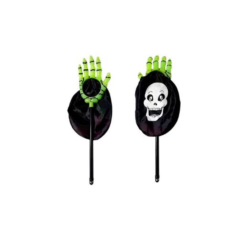 GENERICO - Stick 52Cm Bolsa Calavera Glow Negro X1Uni