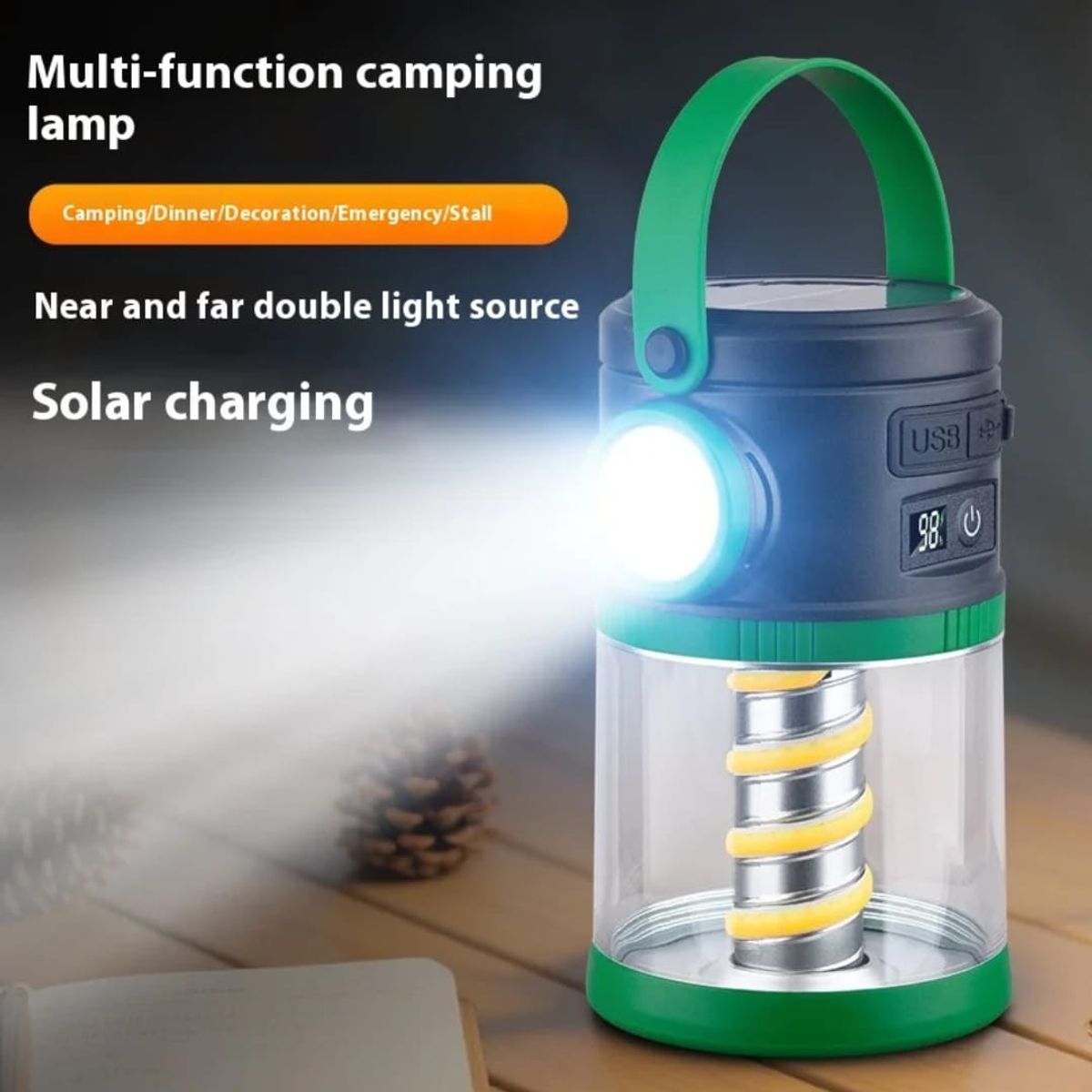 IRM - Linterna Solar Led Powerbank Camping