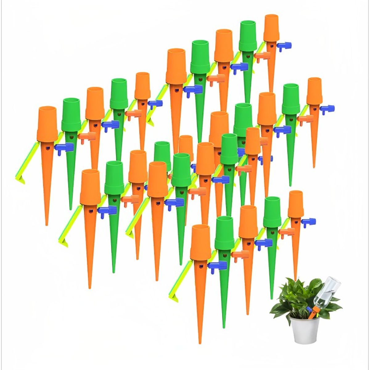 GENERICO - Pack 30 Estacas Riego Automatico Plantas Jardin