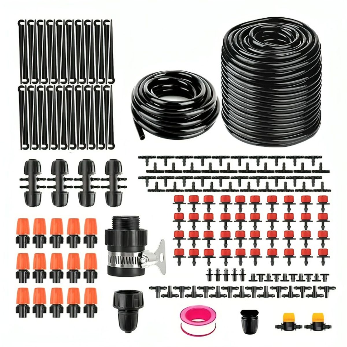 GENERICO - Kit De Riego Por Goteo 40+10 Metro 177 Piezas