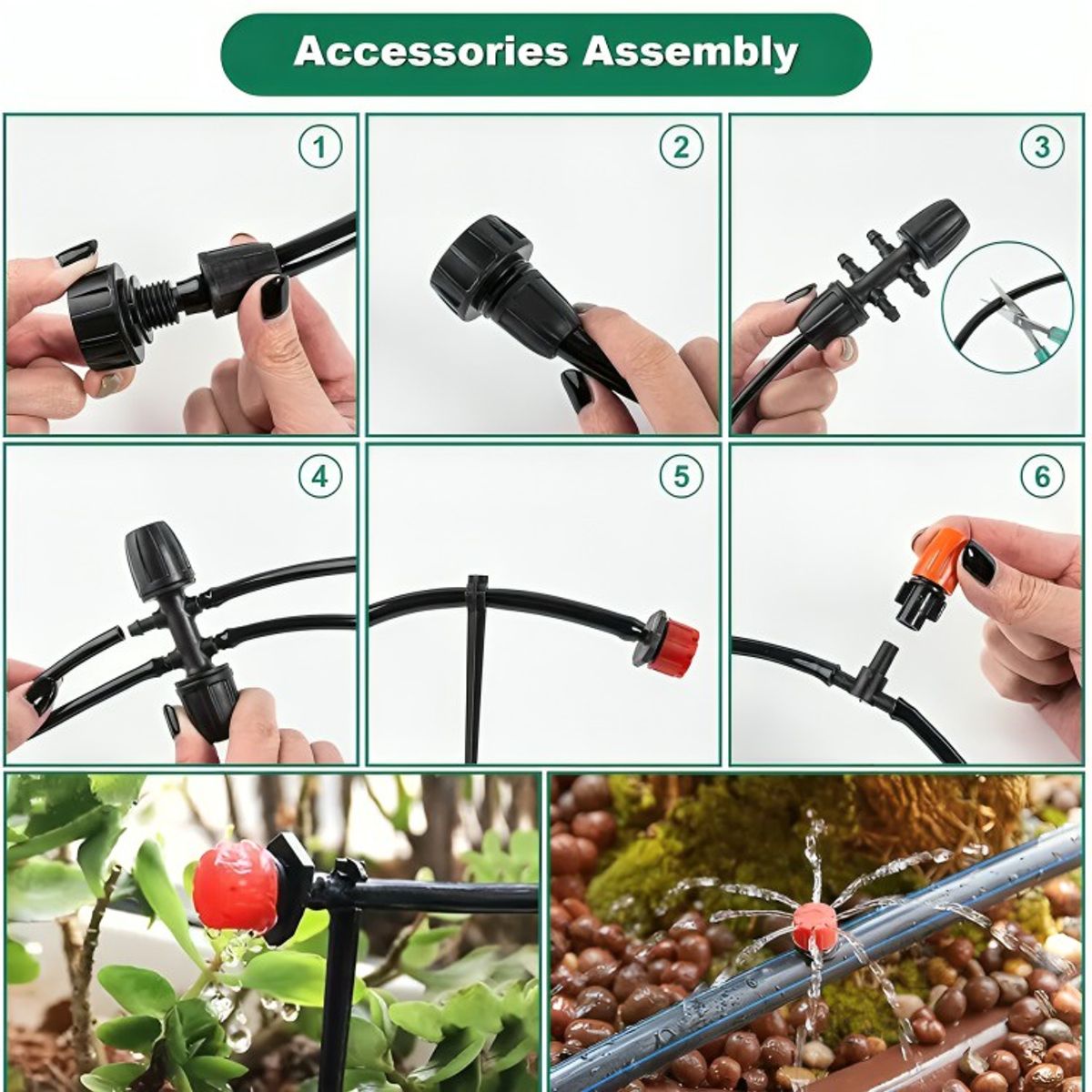 GENERICO - Kit De Riego Por Goteo 40+10 Metro 177 Piezas