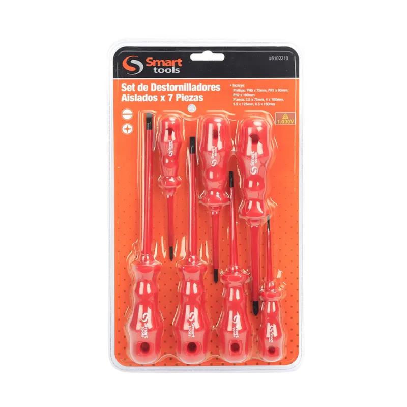 SMART TOOLS - Juego de Destornilladores Aislados - 7 piezas