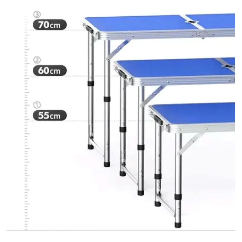 GENERICO - Mesa Plegable Camping Picnic Portátil Multiuso + 4 Sillas
