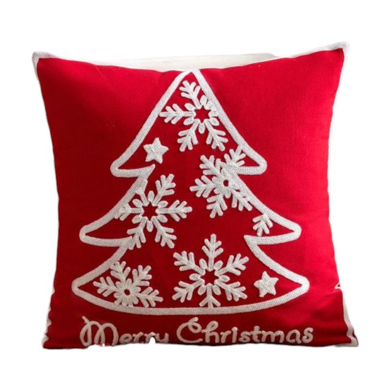 GENERICO - Pack 2 Fundas + Cojines De Navidad 45x45cm Bordado Navideño