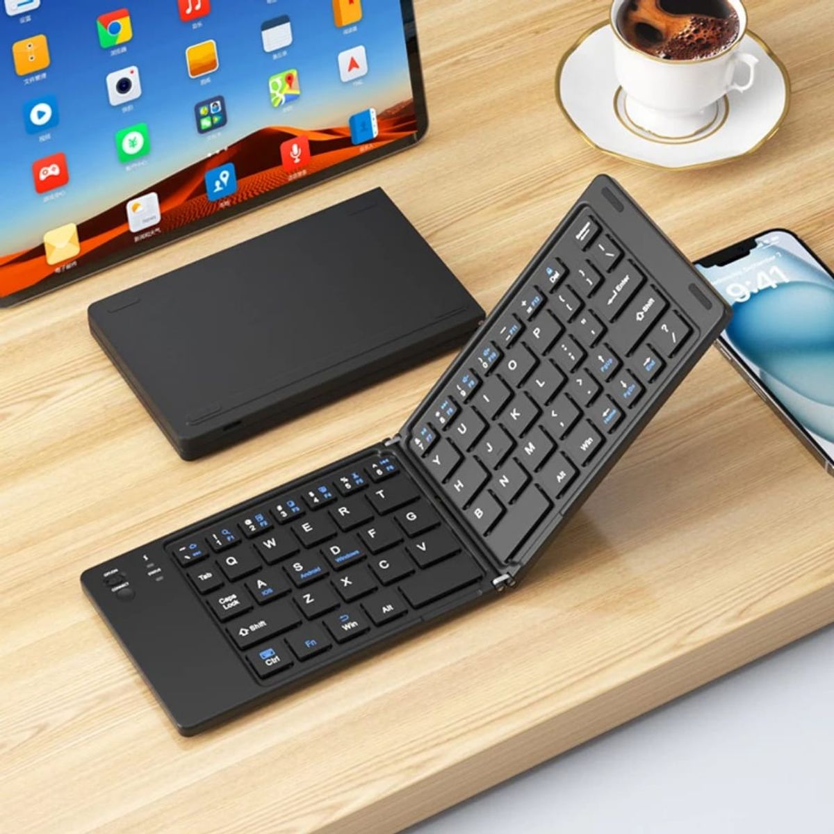 IRM - Teclado Mini Plegable Bluetooth Inalámbrico Recargable