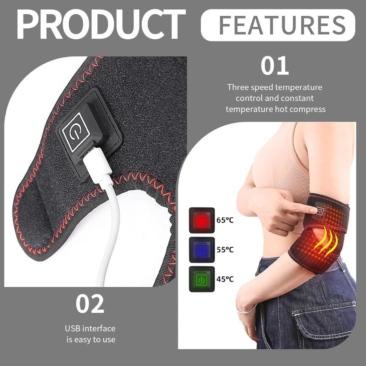 GENERICO - Codera Térmica 3 Niveles de Calor  – Terapia para Artritis y Lesiones