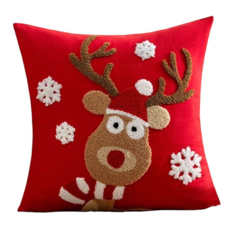 GENERICO - Pack 2 Fundas + Cojines De Navidad 45x45cm Bordado Navideño