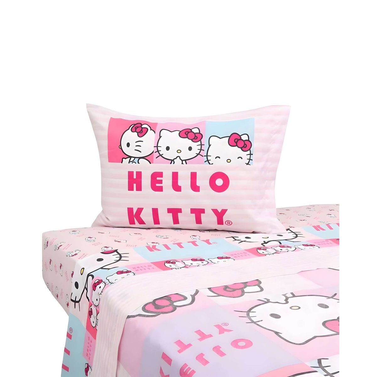 GENERICO - JUEGO DE SABANA DISEÑO INFANTIL PLAZA Y MEDIA 03