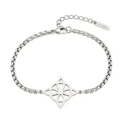 TODOJOYAS - Pulsera Nudo de Bruja Celta Plateada Acero MD1125