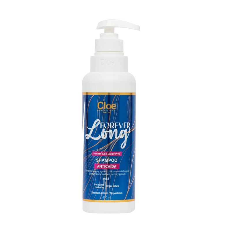 CLOE - Shampo Cloe Forever Long Anticaida 400ml Regeneración Capilar