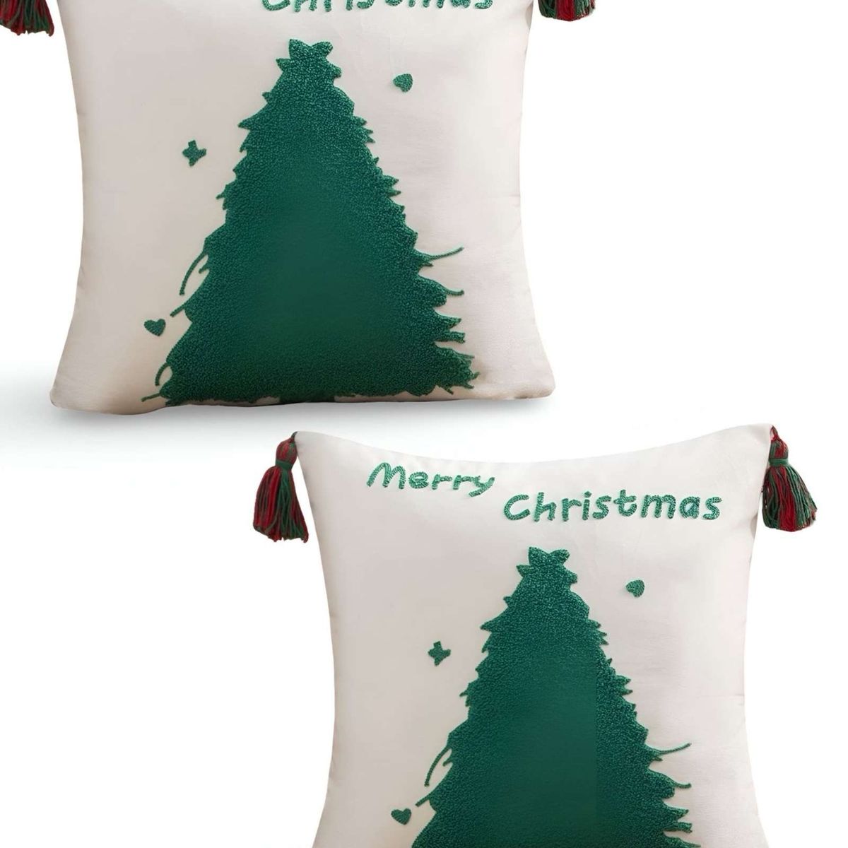 GENERICO - SET DE 2 FUNDAS DE COJIN PARA NAVIDAD A8