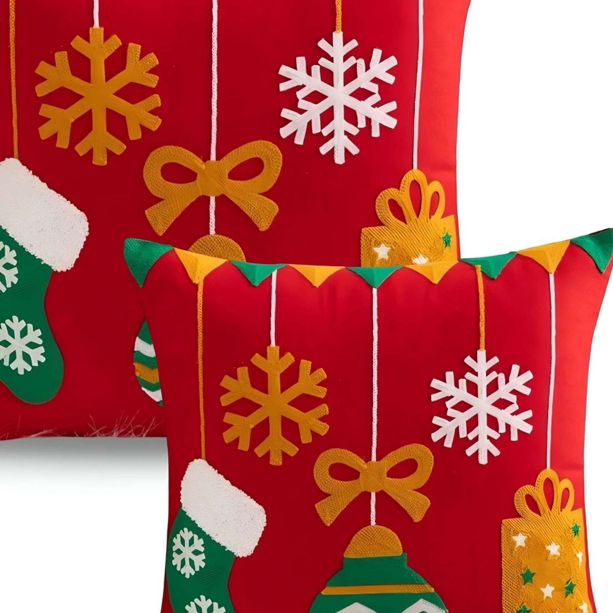 GENERICO - SET DE 2 FUNDAS DE COJIN PARA NAVIDAD K3