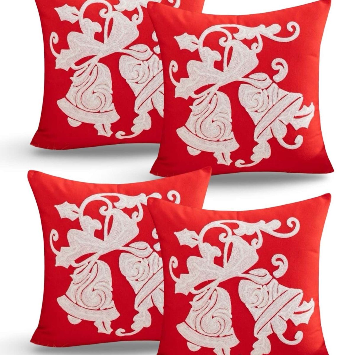 GENERICO - SET DE 4 FUNDAS DE COJIN PARA NAVIDAD K12