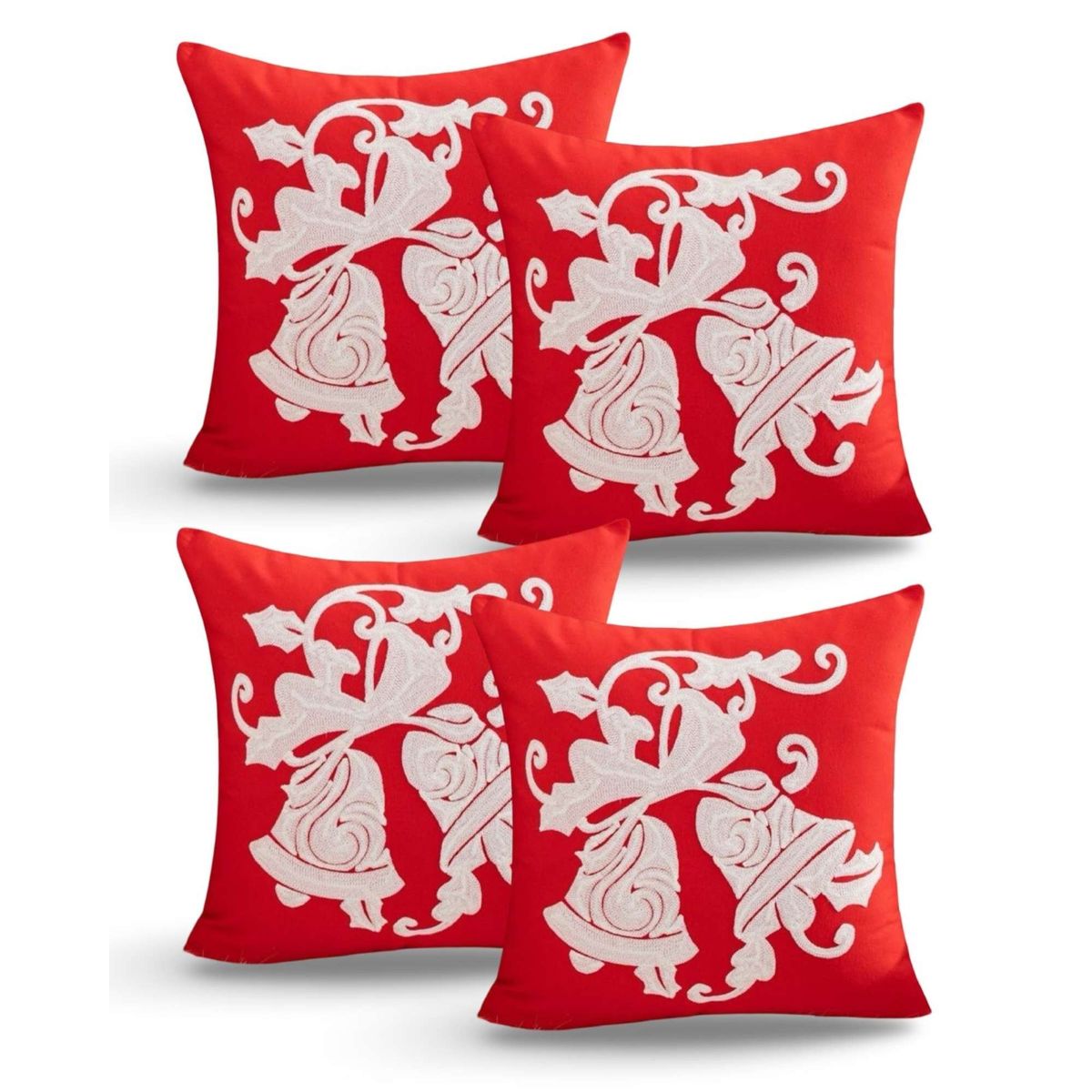 GENERICO - SET DE 4 FUNDAS DE COJIN PARA NAVIDAD K12