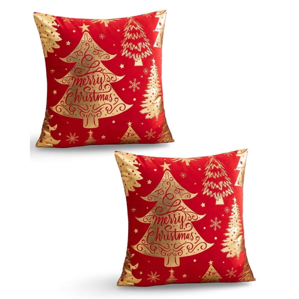 GENERICO - SET DE 2 FUNDAS DE COJIN PARA NAVIDAD M1