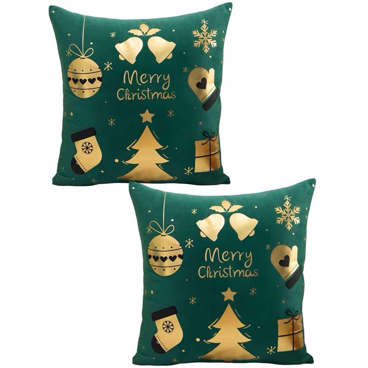 GENERICO - SET DE 2 FUNDAS DE COJIN PARA NAVIDAD M12