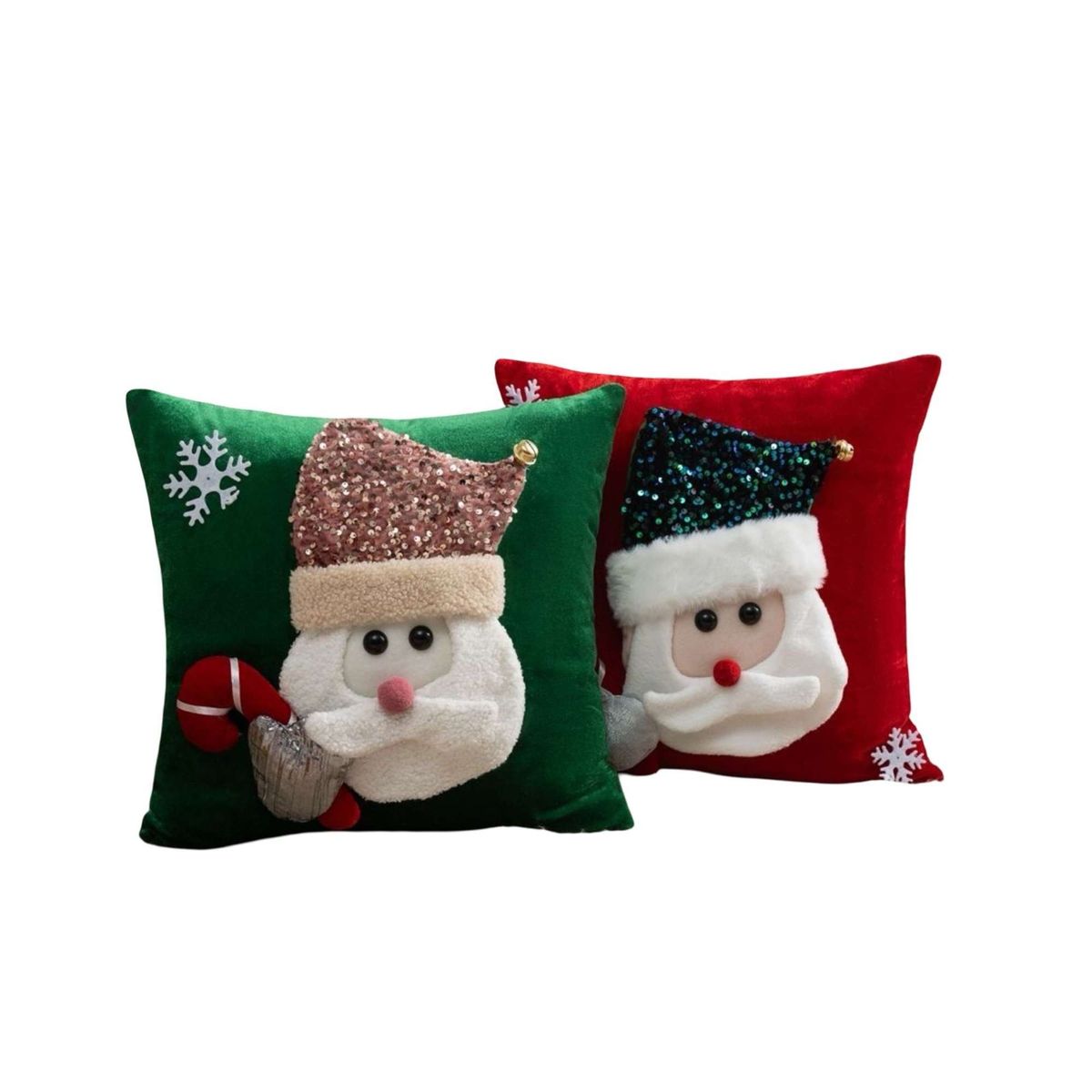 GENERICO - SET DE 2 FUNDAS DE COJIN PARA NAVIDAD 3D   B22