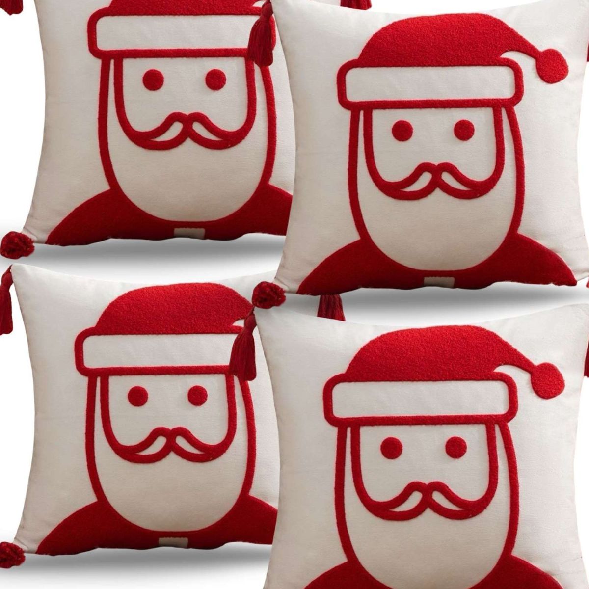 GENERICO - SET DE 4 FUNDAS DE COJIN PARA NAVIDAD A7