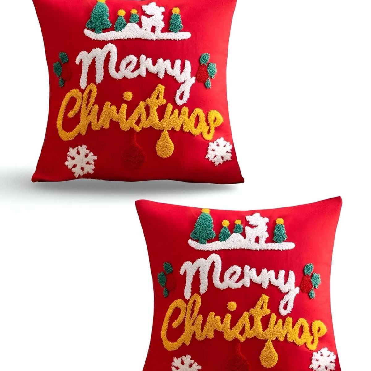 GENERICO - SET DE 2 FUNDAS DE COJIN PARA NAVIDAD K21