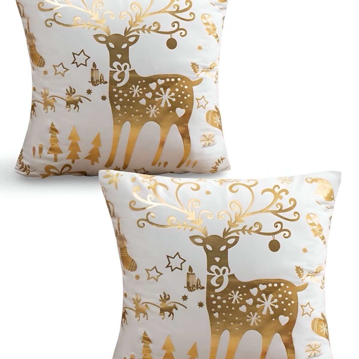 GENERICO - SET DE 2 FUNDAS DE COJIN PARA NAVIDAD M7