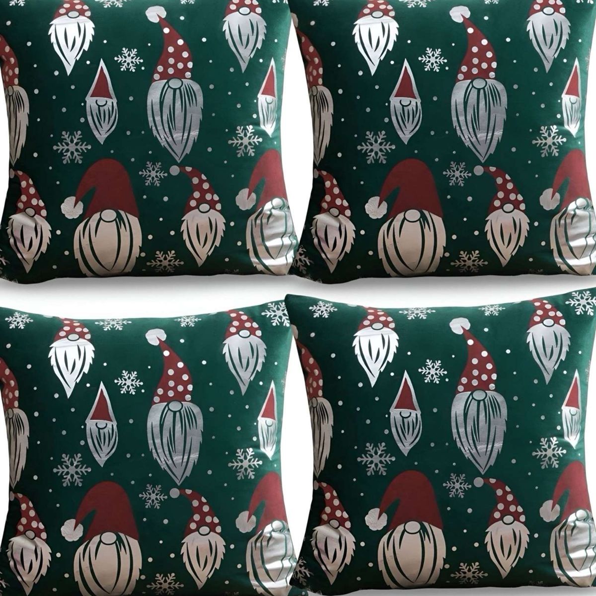 GENERICO - SET DE 4 FUNDAS DE COJIN PARA NAVIDAD M8