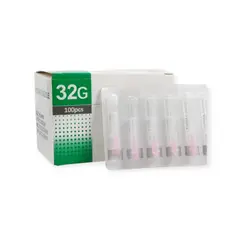 GENERICO - Agujas Hipodermicas 32 G 4mm 100 Un Mesoterapia