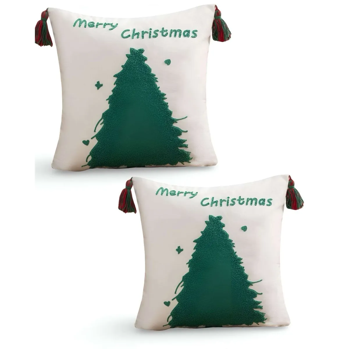 GENERICO - PACK DE 2 FUNDAS DE COJIN PARA NAVIDAD A8…