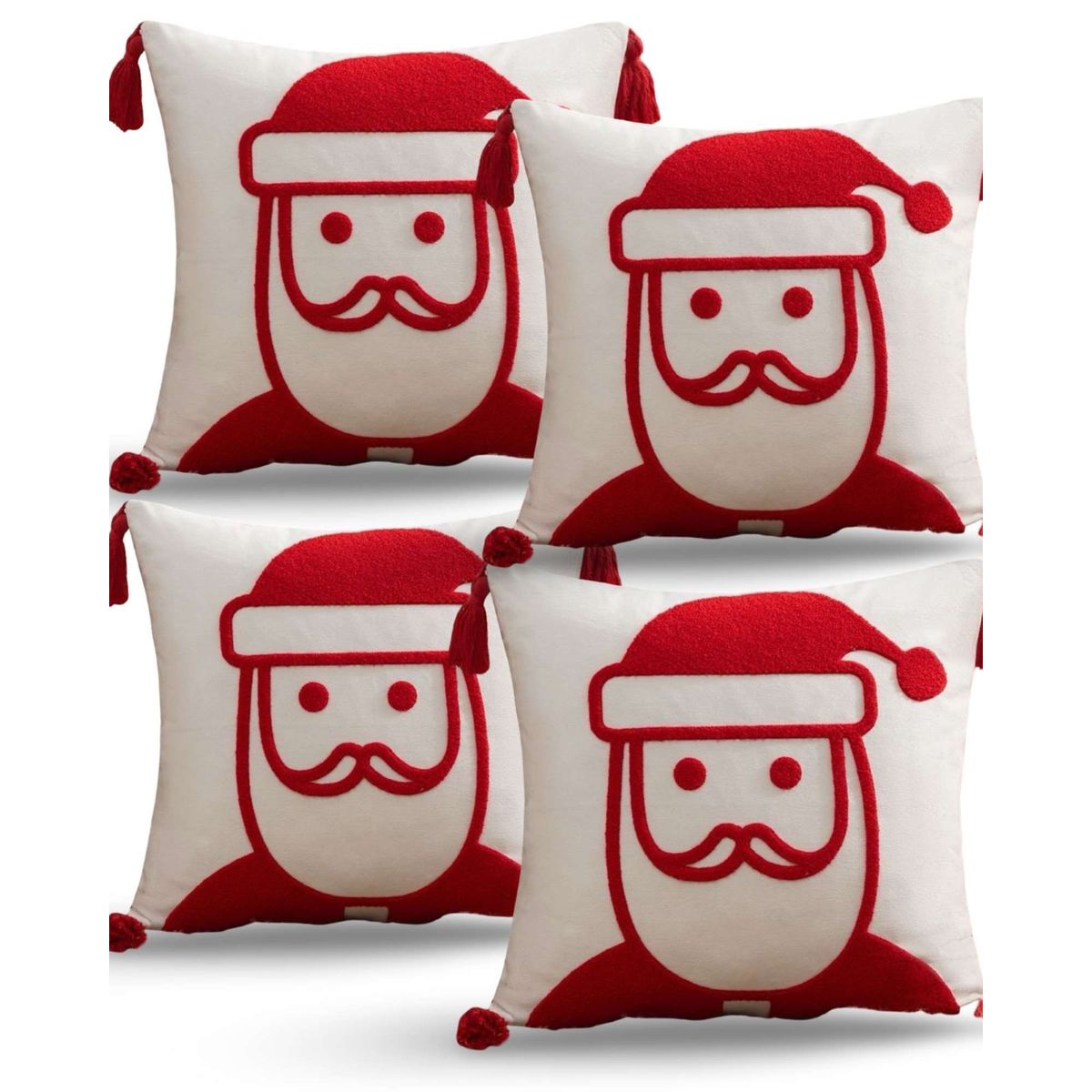 GENERICO - PACK DE 4 FUNDAS DE COJIN PARA NAVIDAD A7…