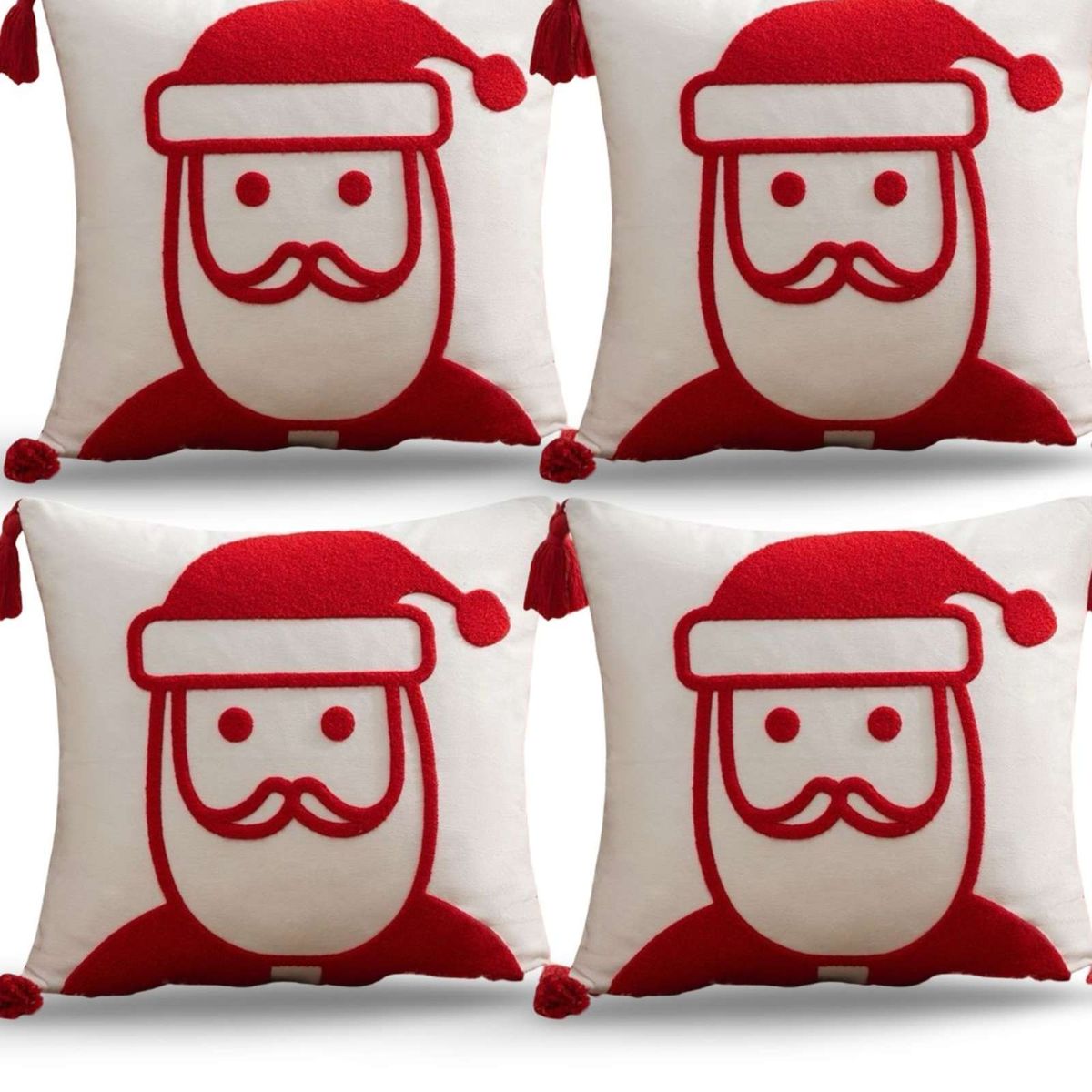 GENERICO - PACK DE 4 FUNDAS DE COJIN PARA NAVIDAD A7…