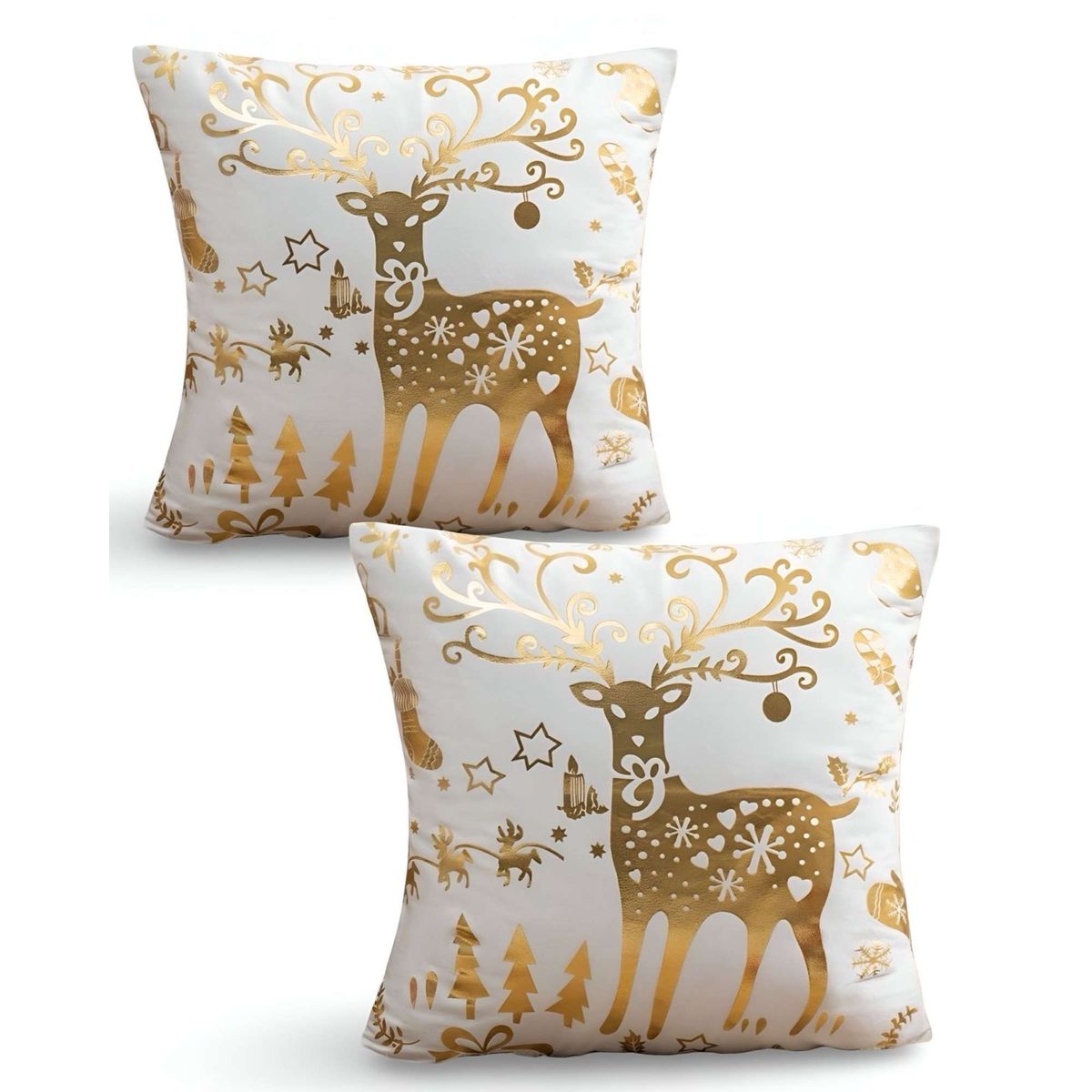 GENERICO - PACK DE 2 FUNDAS DE COJIN PARA NAVIDAD M7…